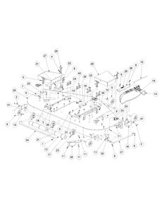 Fabricated Cutter Deck Diagram and Parts List for M72-GN33 53CB5FJZ750-33HP-OHV Cub Cadet Lawn Tractor